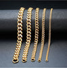 Gold Curb Cuban Bracelet - Width 9 mm