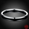 925 Sterling Silver Round Smooth Bangle ZOADAN