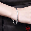 925 Sterling Silver Round Smooth Bangle ZOADAN