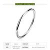 925 Sterling Silver Round Smooth Bangle ZOADAN