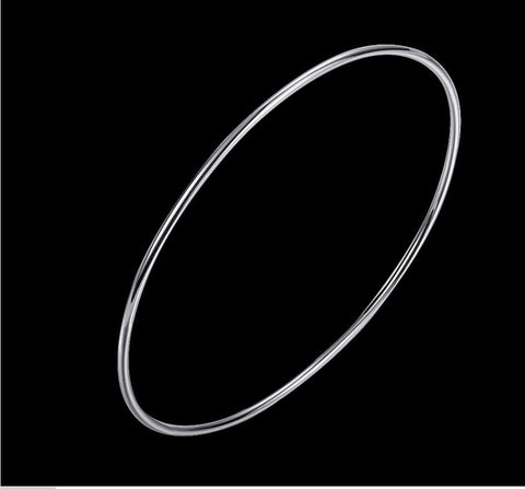 Sterling Silver Bangle - Plain Round (Golf) 1.50 mm