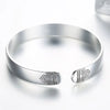 Sterling Silver Lotus Retro Leaf Flower Cuff