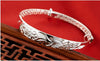 Fine Silver Dragon Blessing Cuff