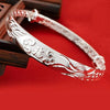 Fine Silver Dragon Blessing Cuff
