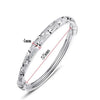 Sterling Silver Patterned Adjustable Bangle