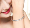 Sterling Silver Patterned Adjustable Bangle