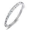 Sterling Silver Patterned Adjustable Bangle
