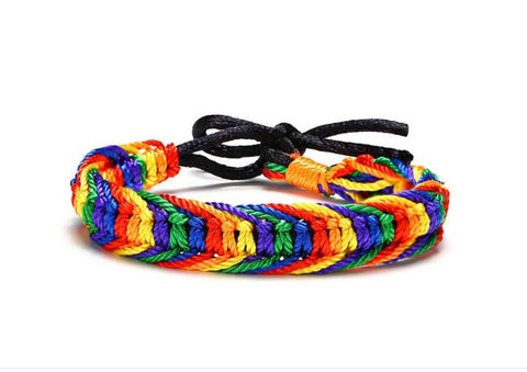 Braided Rainbow Colour Rope Bracelets