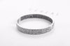 Lotus Heart Silver Flower Bangle Cuff