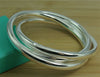 Sterling Silver Bangle - Triple Loops