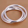 Sterling Silver Bangle - Triple Loops