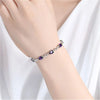 .925 Silver Bracelet -Amethyst Crystal GINSTONELATE2