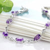 .925 Silver Bracelet -Amethyst Crystal GINSTONELATE2