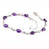 .925 Silver Bracelet -Amethyst Crystal GINSTONELATE2