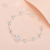 Pure Silver Bracelet for Women Hollow Bead Chain Charmhouse Store
