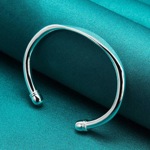 925 Sterling Silver Double Bead Cuff DOTEFFIL