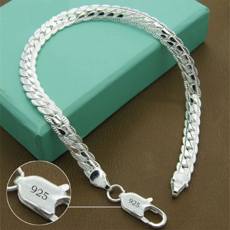 .925 Silver Chain Bracelet - 6mm