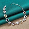 Heart inlaid With Multi-color AAA Zircon Bracelet