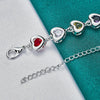 Heart inlaid With Multi-color AAA Zircon Bracelet