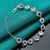 Heart inlaid With Multi-color AAA Zircon Bracelet