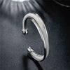 Silver Large Reticulated Bangle