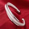 Silver Large Reticulated Bangle