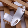Silver Bangle Bracelets Smooth Open Cuff