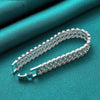 925 Sterling Silver Wide Wristband Bracelet DOTEFFIL