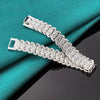 925 Sterling Silver Wide Wristband Bracelet DOTEFFIL