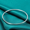 Plain Silver Bangle - Plain Round (Golf) 3 mm