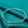 Plain Silver Bangle - Plain Round (Golf) 3 mm