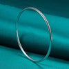 Plain Silver Bangle - Plain Round (Golf) 3 mm Doteffil