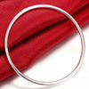 Plain Silver Bangle - Plain Round (Golf) 3 mm