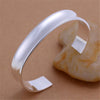 Silver Flat Smooth 12mm Adjustable Bangle/Cuff