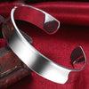 Silver Flat Smooth 12mm Adjustable Bangle/Cuff