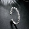 925 Silver Mesh Wide Braided Bangle/Cuff