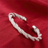 925 Silver Mesh Wide Braided Bangle/Cuff