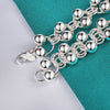 925 Sterling Silver Full Grape Beads Chain Bracelet