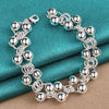 925 Sterling Silver Full Grape Beads Chain Bracelet