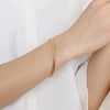 Gold 4mm Bangle - Plain Round