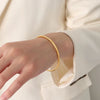 Gold 4mm Bangle - Plain Round