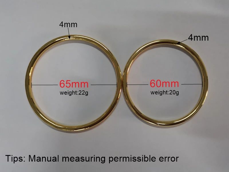 Gold 4mm Bangle - Plain Round