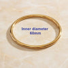 Gold 4mm Bangle - Plain Round