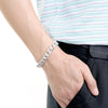 Sterling Silver 10 mm Men's Square Buckle Bracelet