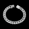 Sterling Silver 10 mm Men's Square Buckle Bracelet