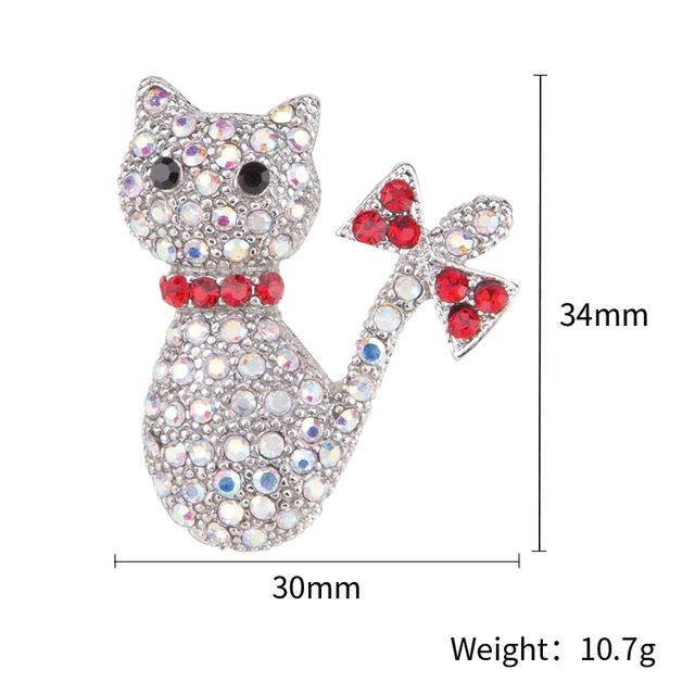 Cute and Mysterious Elegant Cat Brooch