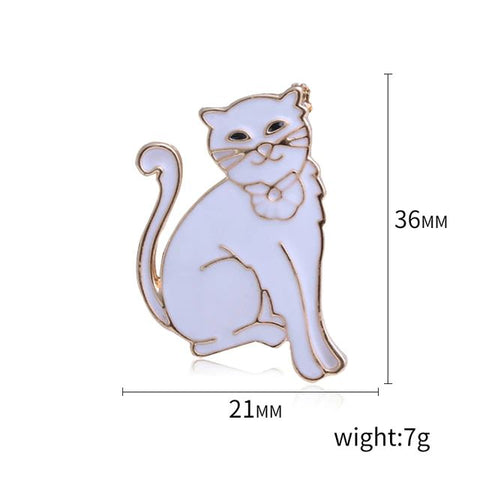 Cute and Mysterious Elegant Cat Brooch