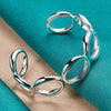 925 Sterling Silver Seven Circles Cuff