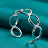 925 Sterling Silver Seven Circles Cuff URPRETTY