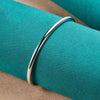 925 Sterling Silver 4mm Cuff Bangle URPRETTY